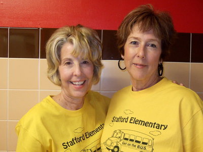 Image: Jan Shepard (2nd grade teacher) and Charlotte Morgan (1st grade teacher) were ready to meet their new students.