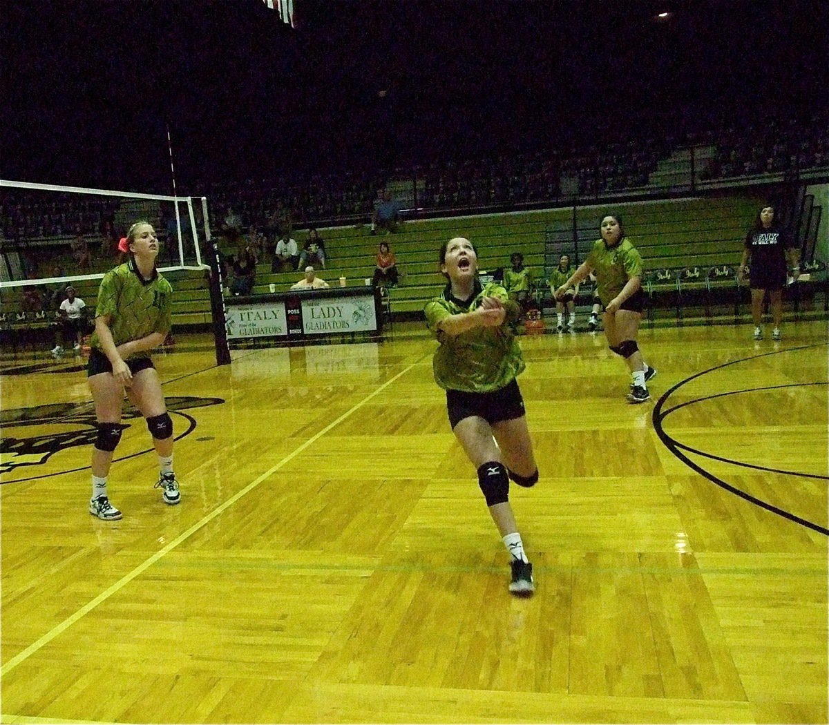 Image: Paola Mata chases after a volleyball.