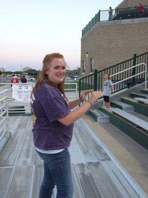 Image: The Gladiator Regiment Marching Band’s drum major Emily Stiles leads “The Beat Of Champions!”