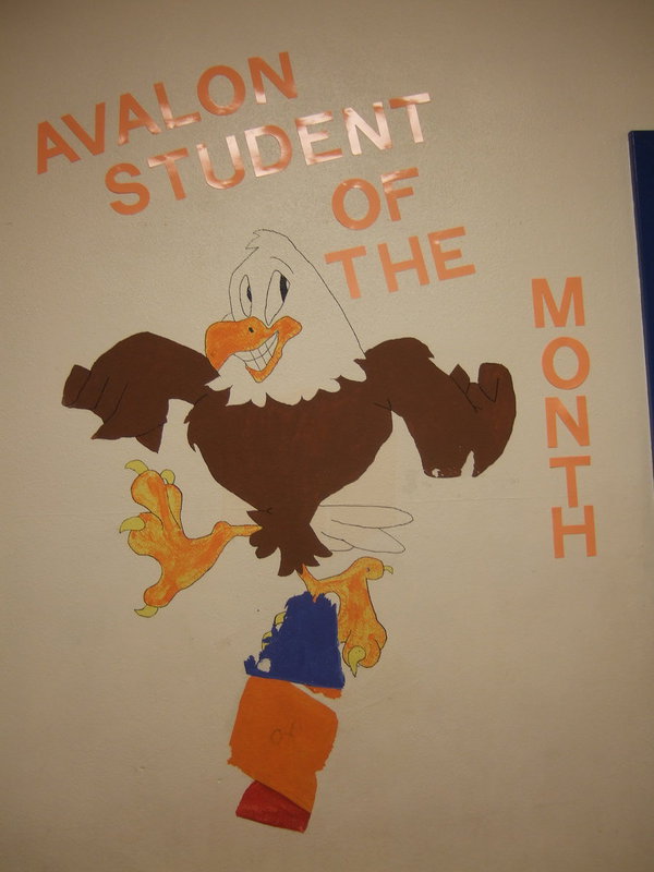 Image: When you are “Student of the Month” your picture will be put on this wall in the hall where everyone can see it.