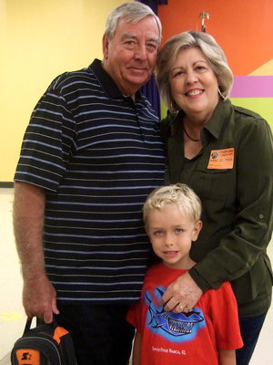 Image: Jimmy and Anne Hyles with their cute little grandson.