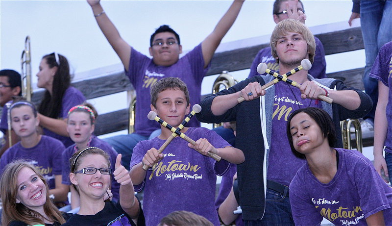 Image: The band during the Italy versus Sunnyvale game.