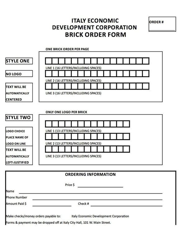 Image: Brick order form