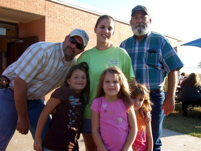 Image: The Souder family along with Eden Forbis (pictured in the middle) ready to get in line for their dinner.