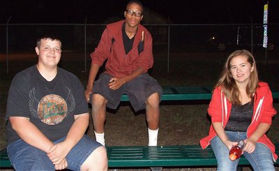 Image: Zac Mercer, John Hughes and Destini Anderson are ready to call it a night after attending National Night Out.