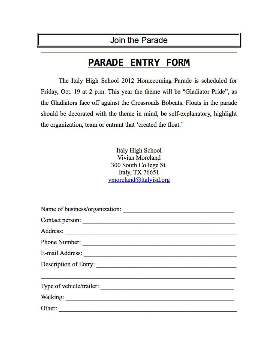 Image: Entry Form