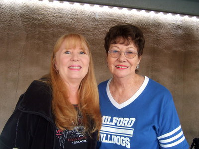 Image: Jeannie Richards and Maxine Morris manning a booth and supporting Milford.