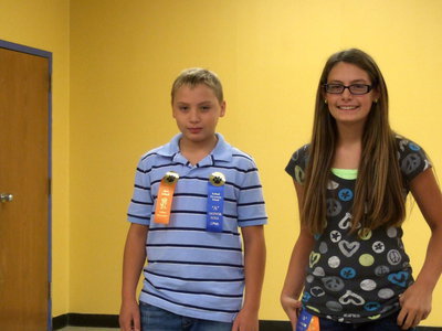 Image: These two sixth graders, Chad Padilla and Cassidy Gage, received all A’s.