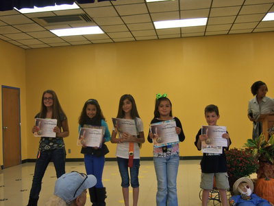 Image: These students earned the highest AR points for the first six weeks.