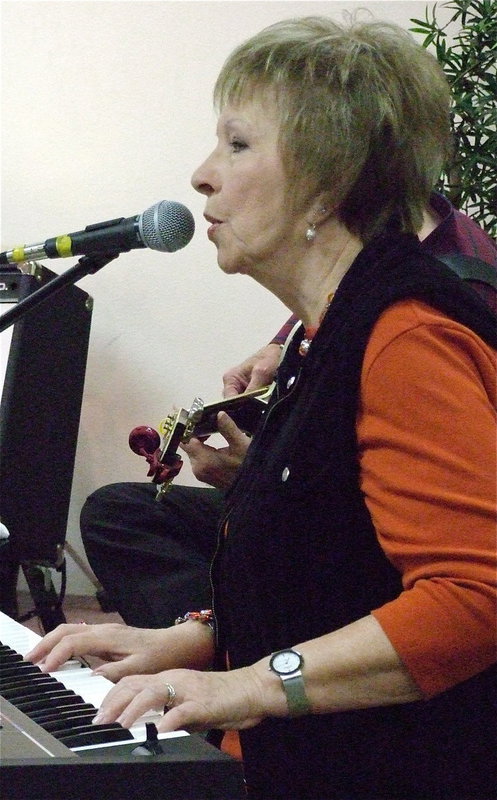 Image: Marilyn McConnell, keyboard and vocals, explained, "The name of their new band will be the “Good Timers” ‘cause we’re all gonna have a good time." The band name will not Alzhiemers….who would remember it?