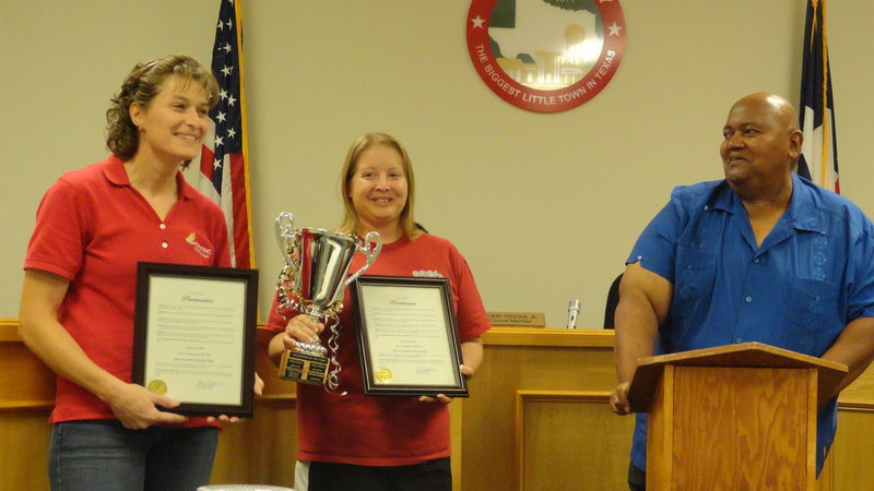 Image: Michele Riddle and Misty Escamilla are recognized