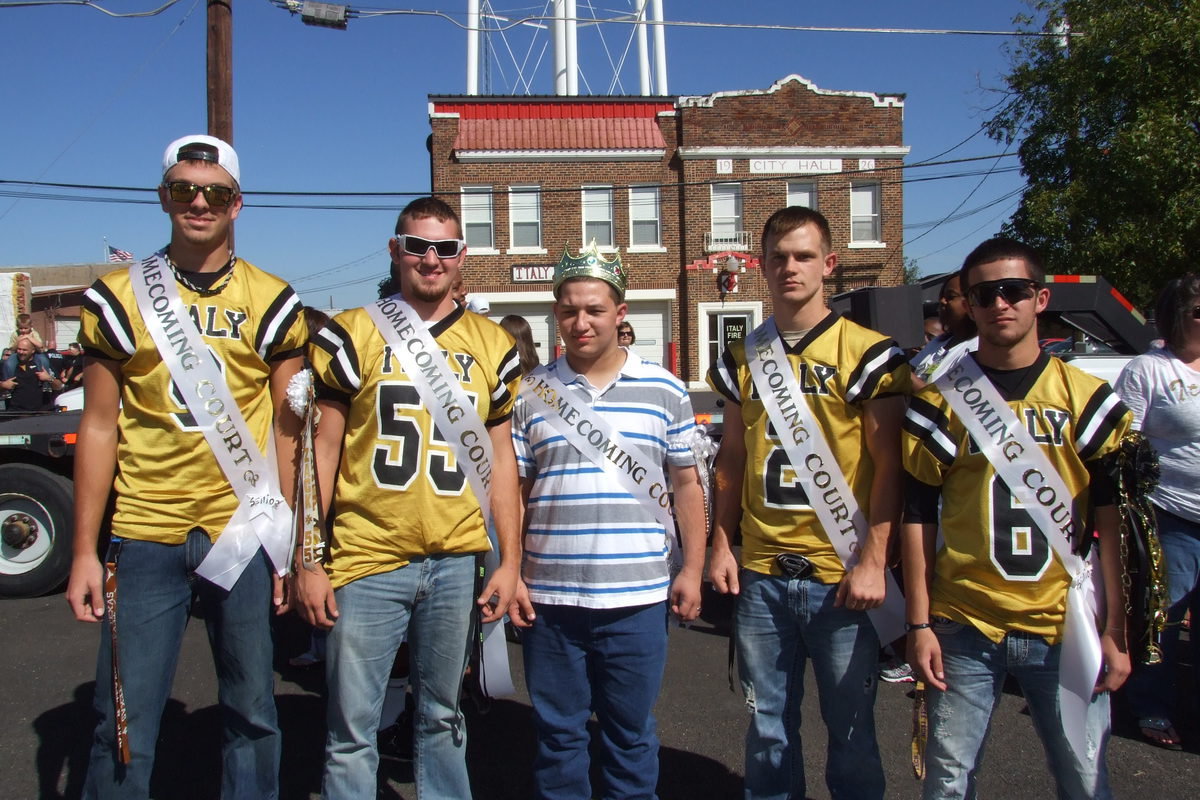 Image: The 2012 Homecoming King nominees were Cole Hopkins, Zackery Boykin, Blake Vega, Chase Hamilton and Caden Jacinto with Vega being crowned the king.