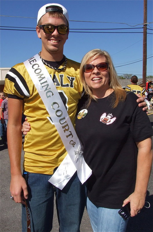 Image: 2012 Homecoming King nominee Cole Hopkins(9) and his proud mom, Cassandra Hopkins.