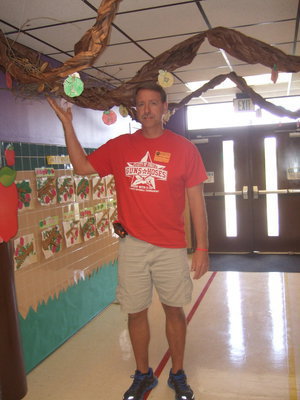 Image: Charles Hyles brought his creativity to the halls of Stafford Elementary and created a magic forest.