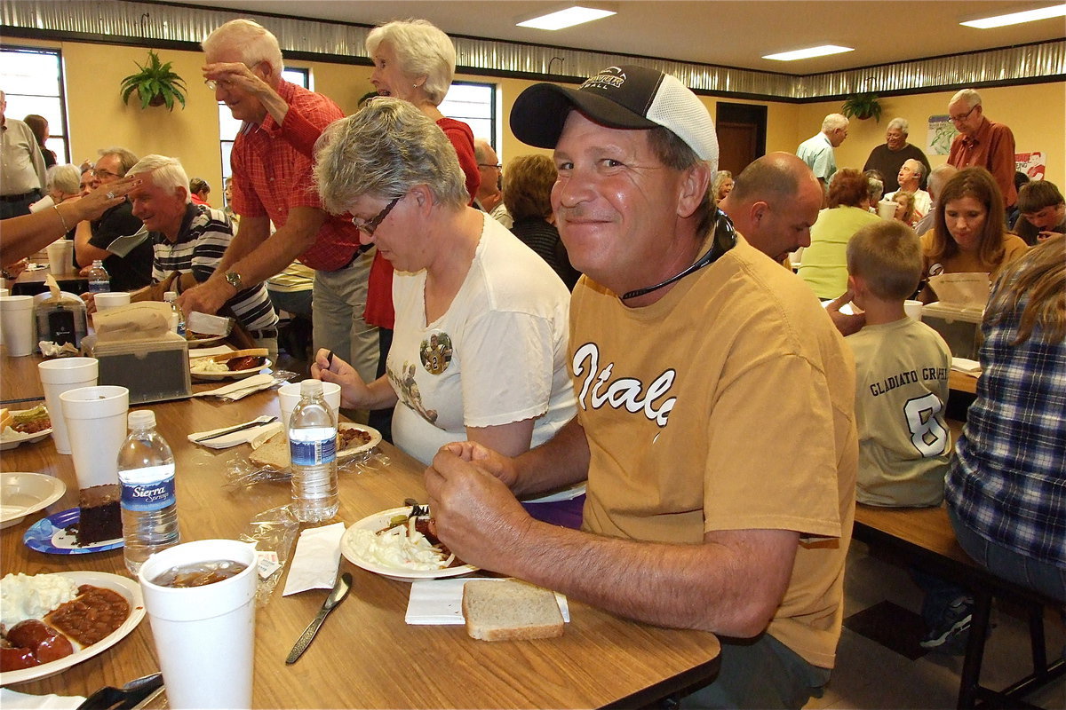 Image: DeeDee and Lee Hamilton join their friends in the community for a good meal and a chance to support IHS graduates attending college.