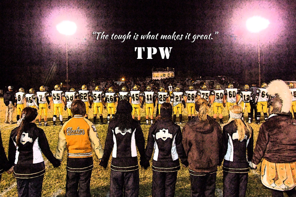 Image: The Italy Gladiators and their cheerleaders and band showed their toughness against the Cayuga Wildcats this past Friday night in Cayuga. Italy led 14-0 at halftime but fell behind 16-14 by the fourth-quarter. Gladiator Nation pulled together and scored with 2:58 remaining in the game to win 20-16. — *T*ough *P*eople *W*in