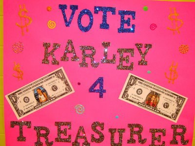 Image: Karley wants to be treasurer.