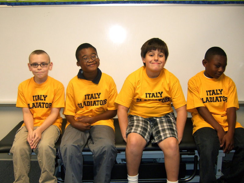 Image: Charlie Bolin, David Williams, Mike South and Montavion McDaniel make up the special olympic team for Stafford Elementary.