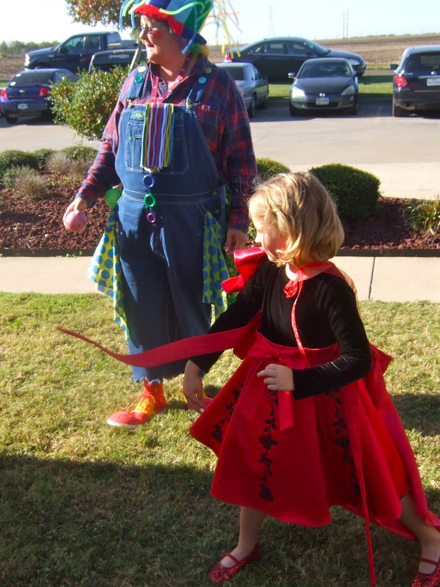 Image: Red riding hood took a turn at the dunking booth.