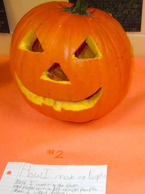 Image: Now, here is a traditional jack-o’-lantern.
