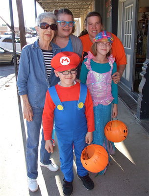 Image: A blast from the past: There was even one of the Mario Brothers siting in downtown Italy on Halloween.