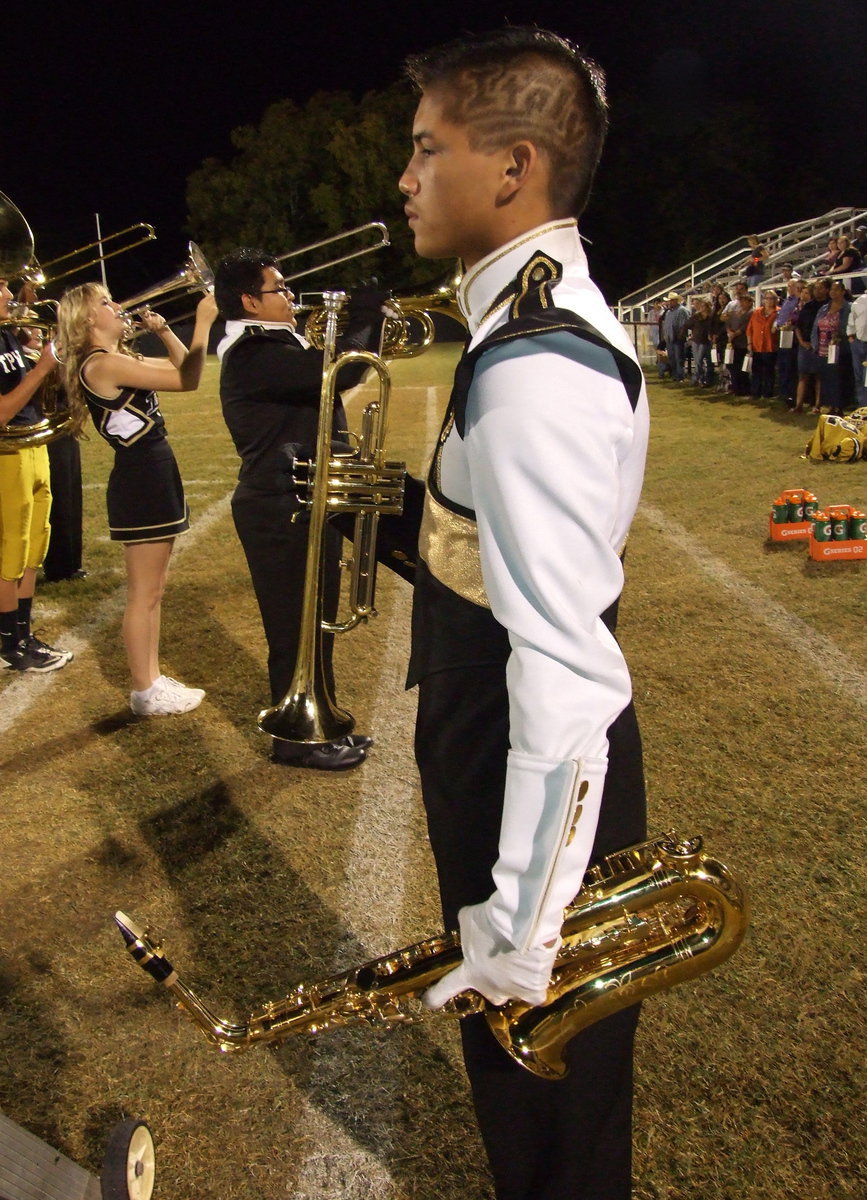 Image: The haircut of Gladiator Regiment Marching Band member Joe Celis says it all!