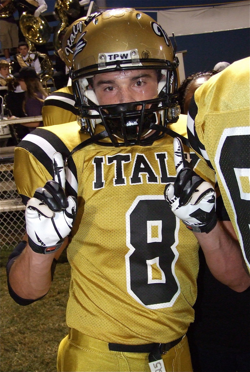 Image: Senior Gladiator Hayden Woods(8) is proud of his team’s effort against Gateway.