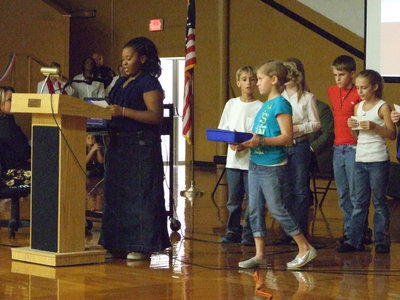 Image: The Stafford Elementary Student Council spoke to the gathered Veterans.