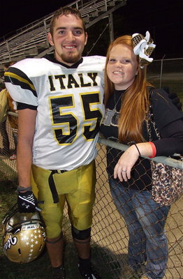 Image: Gladiator offensive tackle Zackery Boykin(55) and Katie Byers sport their district champion smiles.