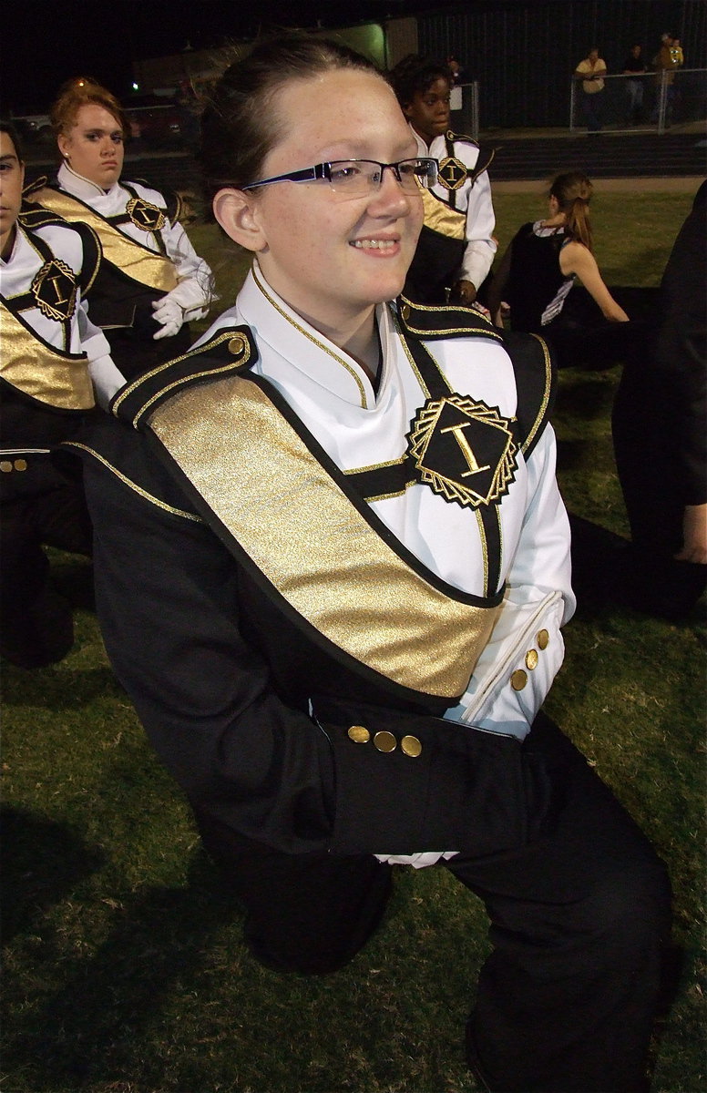 Image: Gladiator Regiment Marching Band member Samantha Owens is ready to take the field and entertain fans.