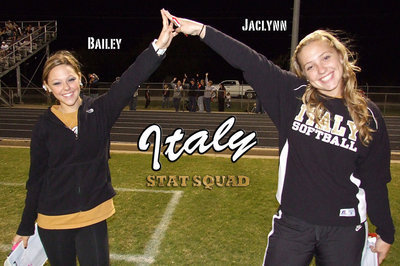 Image: The stat-squad, Bailey Eubank and Jaclynn Lewis are ready for the 4th-quarter!