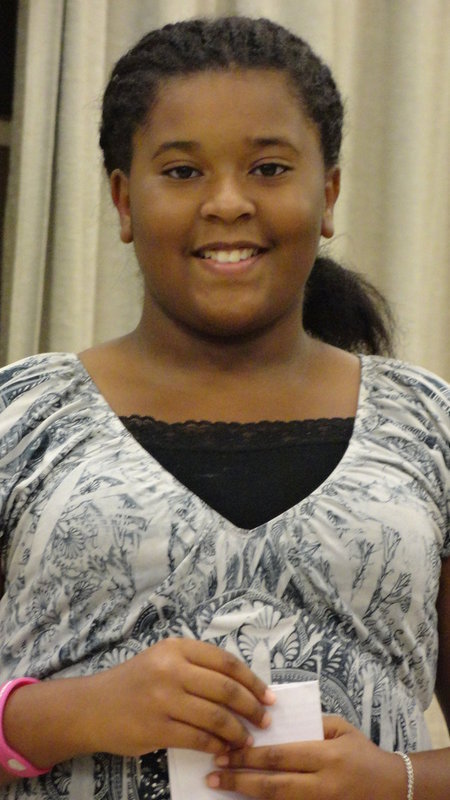 Image: LaJada Jackson, president of the Stafford Elementary Student Council