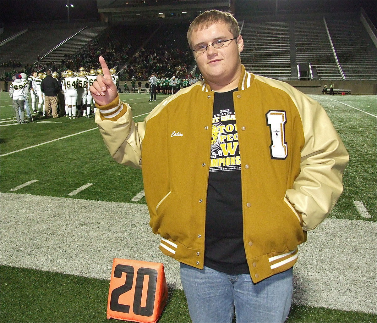 Image: Gladiator Colin Newman is proud of his teammates.