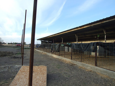 Image: The new looks at the Ag barn include extending the roof and creating a covered walking area.