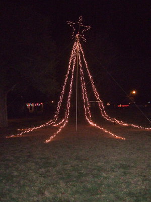 Image: Christmas tree of lights.