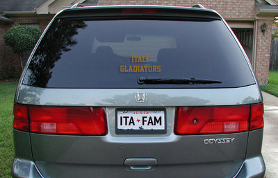 Image: Display your ITALY GLADIATOR decal on your vehicle and in your store window to show your school spirit!