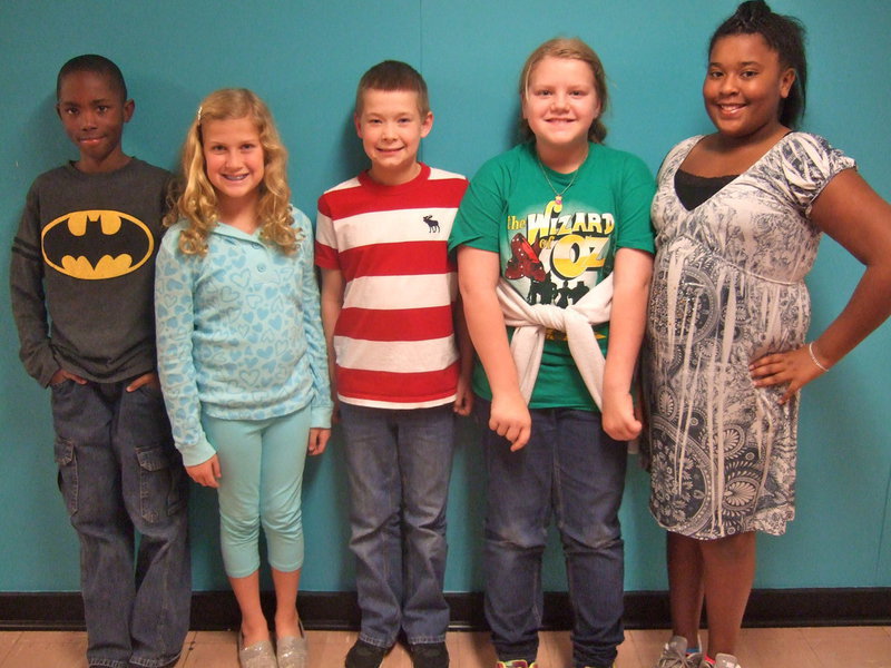Image: Jaylon Lusk, Carson Holley, Tanner Chambers, Sydney Lowenthall and Lajada Jackson make up part of the Stafford Elementary student council.