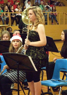 Image: Sarah Levy is recognized for competing in the Junior High All-Region contest.