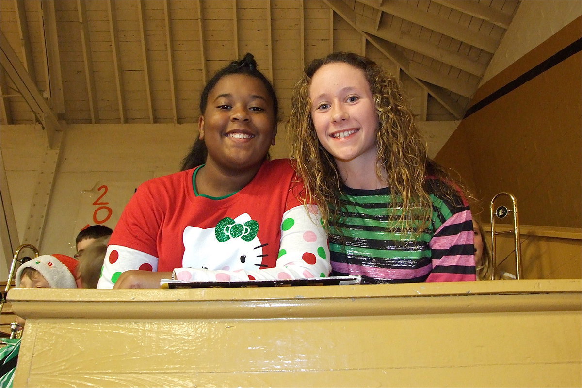 Image: Stafford Elementary 6th Grade Band members are all smiles after their performance.