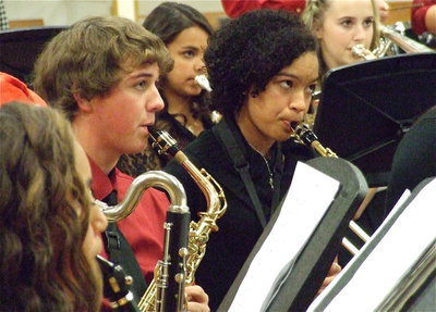 Image: Vanessa Cantu, JoeMack Pitts, Ashlyn Jacinto, April Lusk and Kelsey Nelson do not miss a beat while following Mr. Perez’s lead.