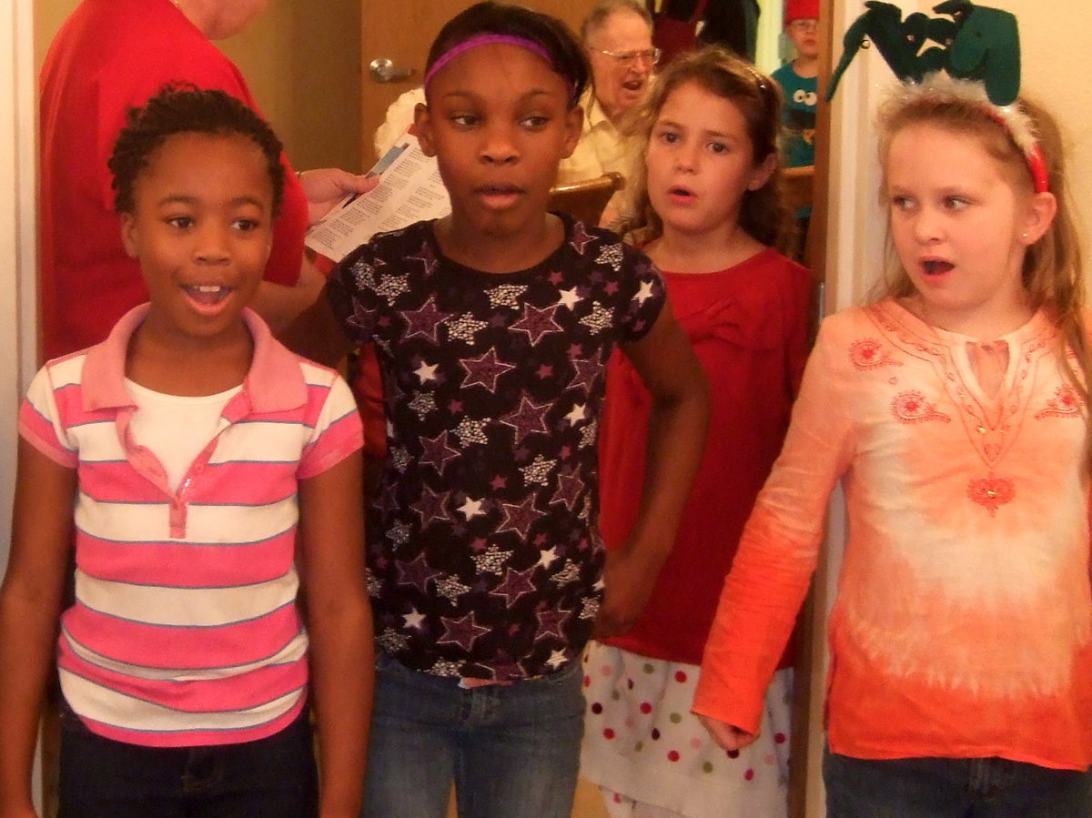 Image: This carolers are really into the song.