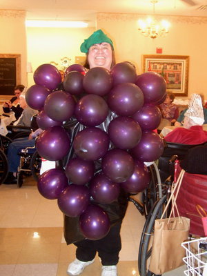 Image: Anywhere Carolyn Powell is, there is bound to be a lot of fun. She is one of the dancing grapes.