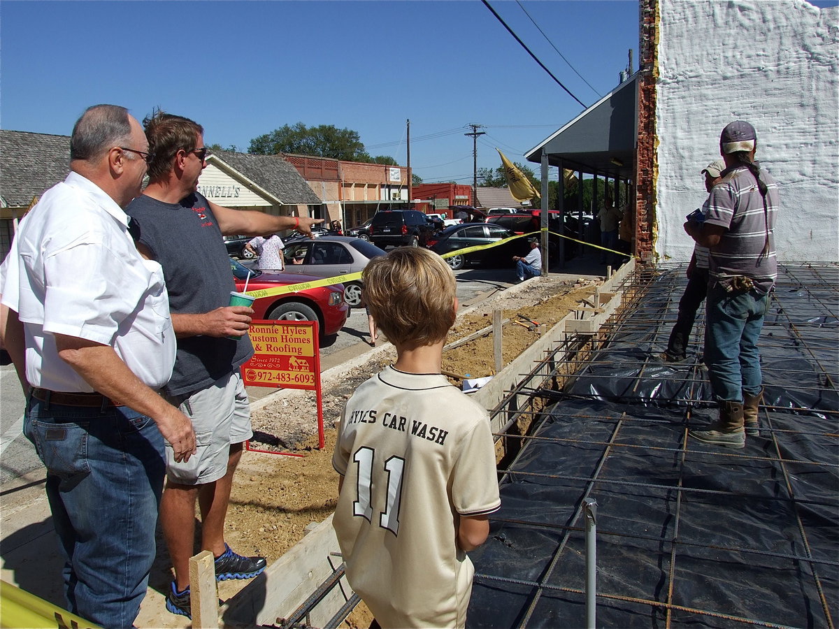 Image: Charles Hyles gives fellow EDC board member Mark Stiles a tour of the site.