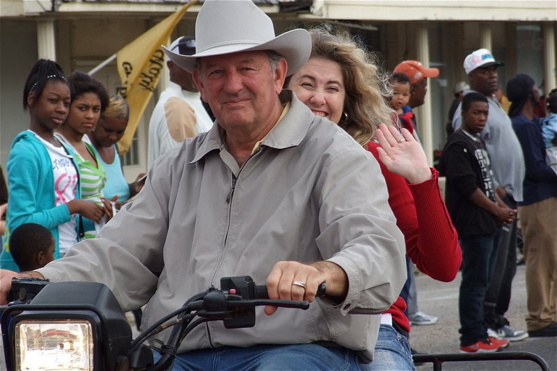 Image: James Hobbs, representing Hobbs Feed Store of Italy, shares a four-wheeler with City of Italy employee Ronda Cockerham while participating in Italy’s 2012 Christmas Festival and Parade.