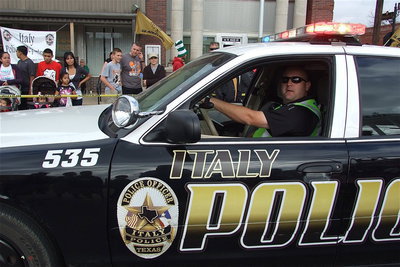 Image: Italy Police Officer Shawn Martin represents the I.P.D. during the parade.