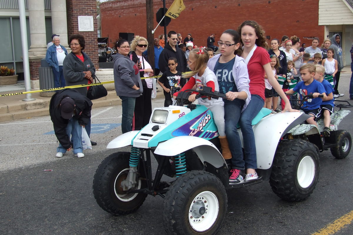 Image: Four-wheelers were on the move during the parade.