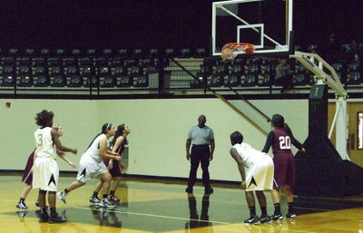 Image: From the line, Kortnei Johnson #3 proves her abilities one more time.
