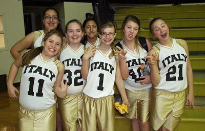 Image: Members of Italy’s B-Team JH girls squad are just happy to be part of the Lady Gladiators’ tradition.