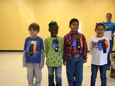 Image: Mrs. McClesky’s first grade class are sporting many awards including all A’s blue ribbons.