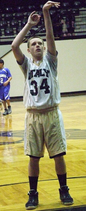 Image: Joshua Cryer(34) displays his form at the foul line.